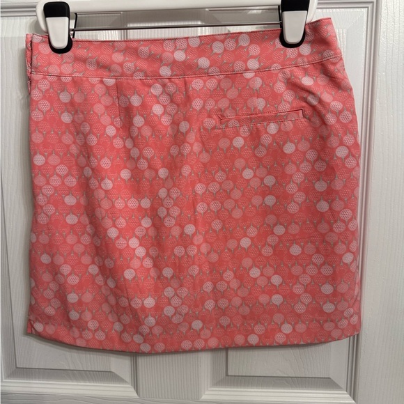 Izod Golf Skort Womens 6 Mini Skirt Golf Balls Tees White Pink Preppy - Picture 5 of 6